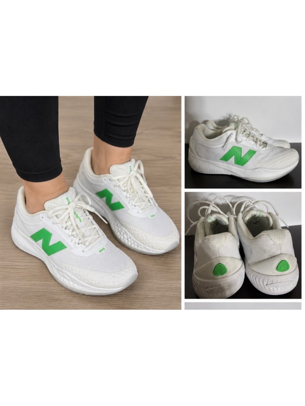 New Balance FuelCell 996v6 Women’s Tennis Shoes White Green Size 7.5 B